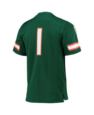 adidas Men's #1 Green Miami Hurricanes Team Premier Football