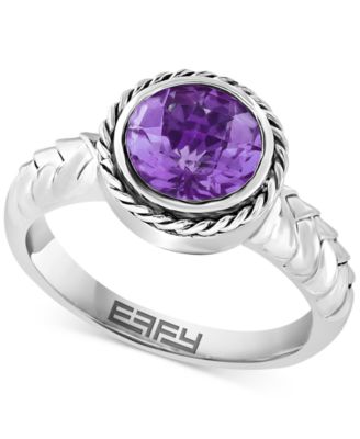 EFFY Collection - Amethyst Solitaire Ring (1-3/4 ct. t.w.) in Sterling Silver (Also in Blue Topaz)