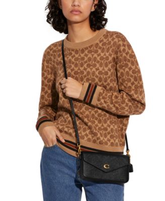 COACH Crossgrain Leather Wyn Crossbody with Removable Card Case