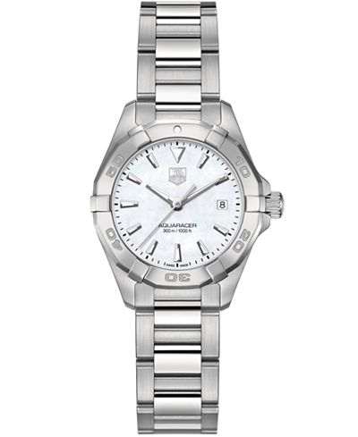 TAG Heuer Women's Swiss Aquaracer Stainless Steel Bracelet Watch 27mm WAY1412.BA0920