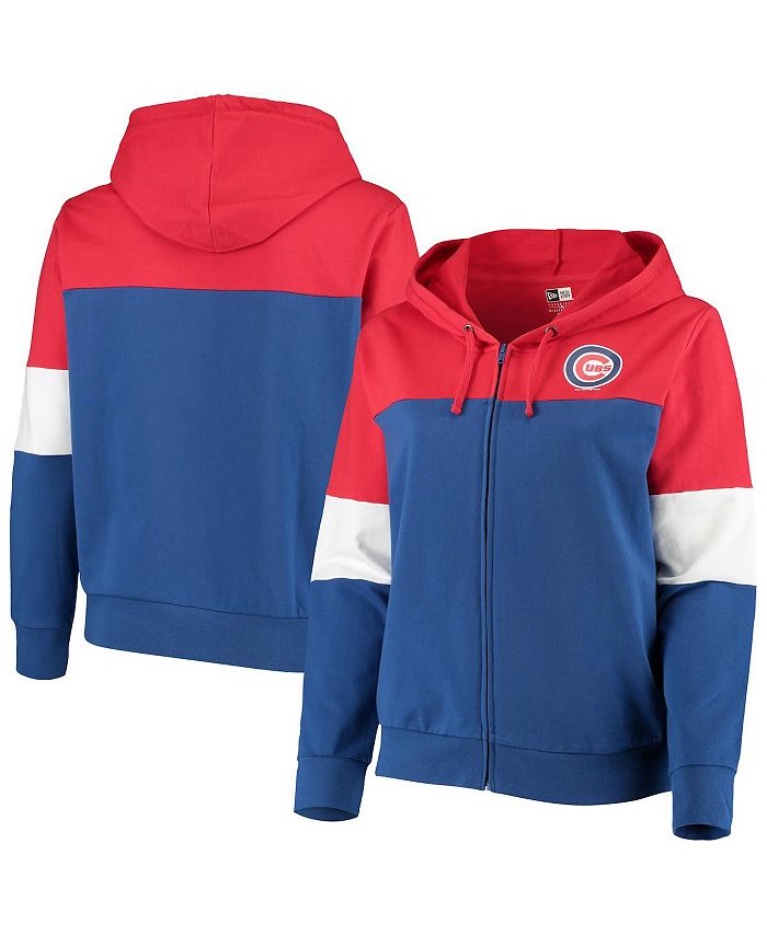 Women's Chicago Cubs Heathered Charcoal/Royal Plus Size Colorblock