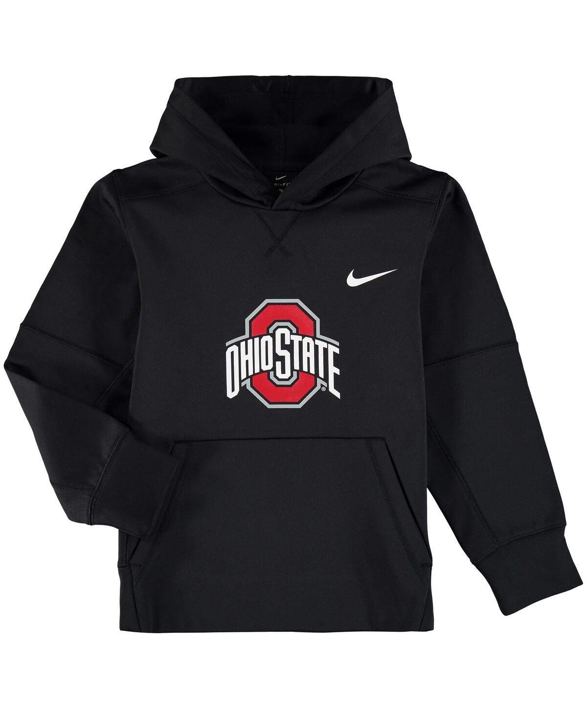 Shop Nike Big Boys  Black Ohio State Buckeyes Logo Ko Pullover Performance Hoodie