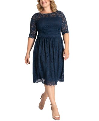 Plus Size Luna Lace Cocktail Midi Dress
