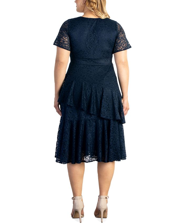 Kiyonna Plus Size Lace Affair Cocktail Dress & Reviews - Dresses - Plus ...