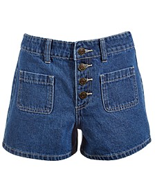 Big Girls Exposed Button Shorts
