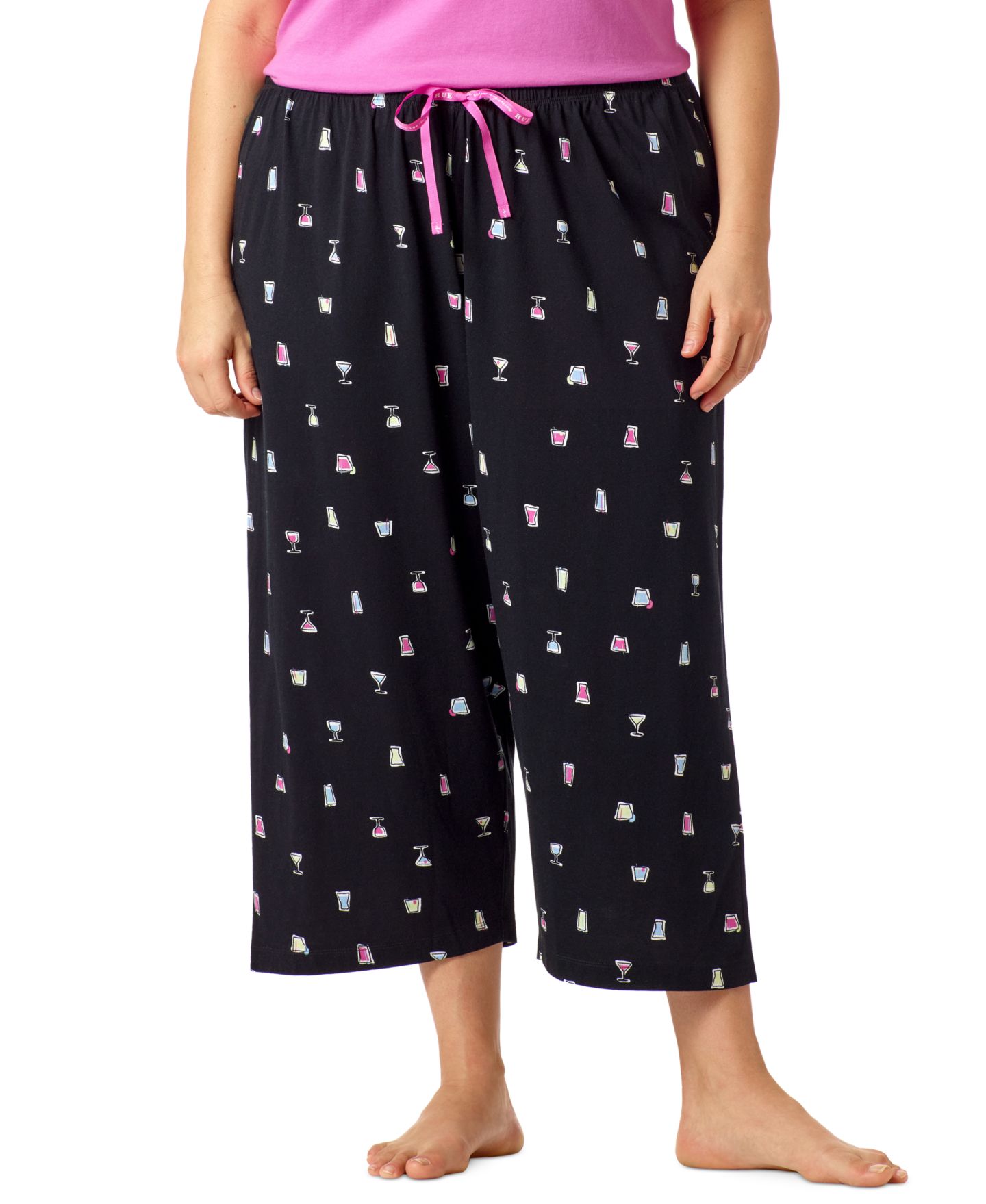 Женские брюки Hue Sleepwell Basic Tee and Pant Separates with Temperature Regulating Technology, цвет: Анималистичный — фото 31