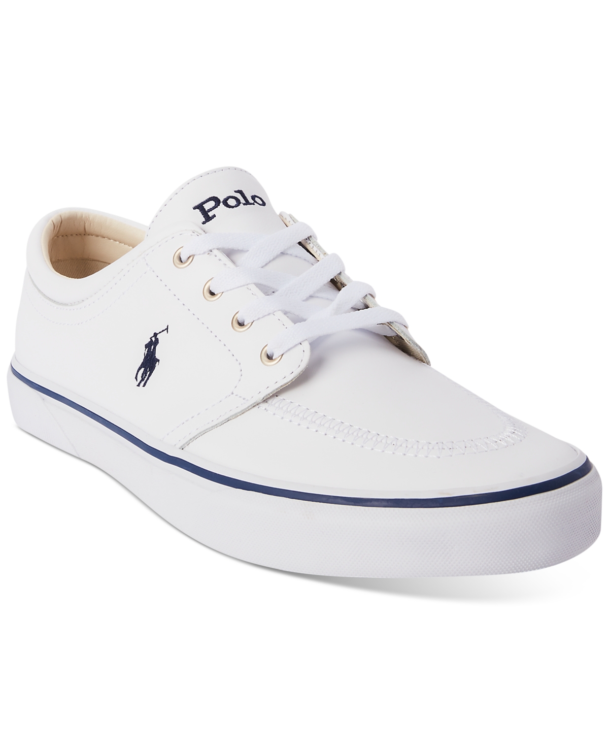 Polo Ralph Lauren Men's Faxon Leather Sneaker In White