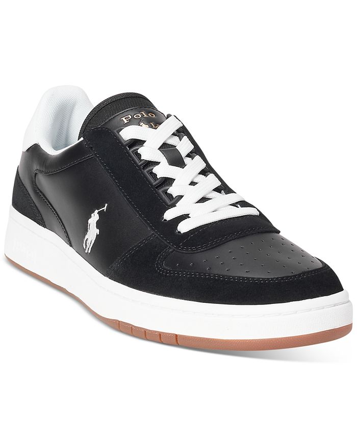 Polo Ralph Lauren Leather-Suede Sneaker - Macy's