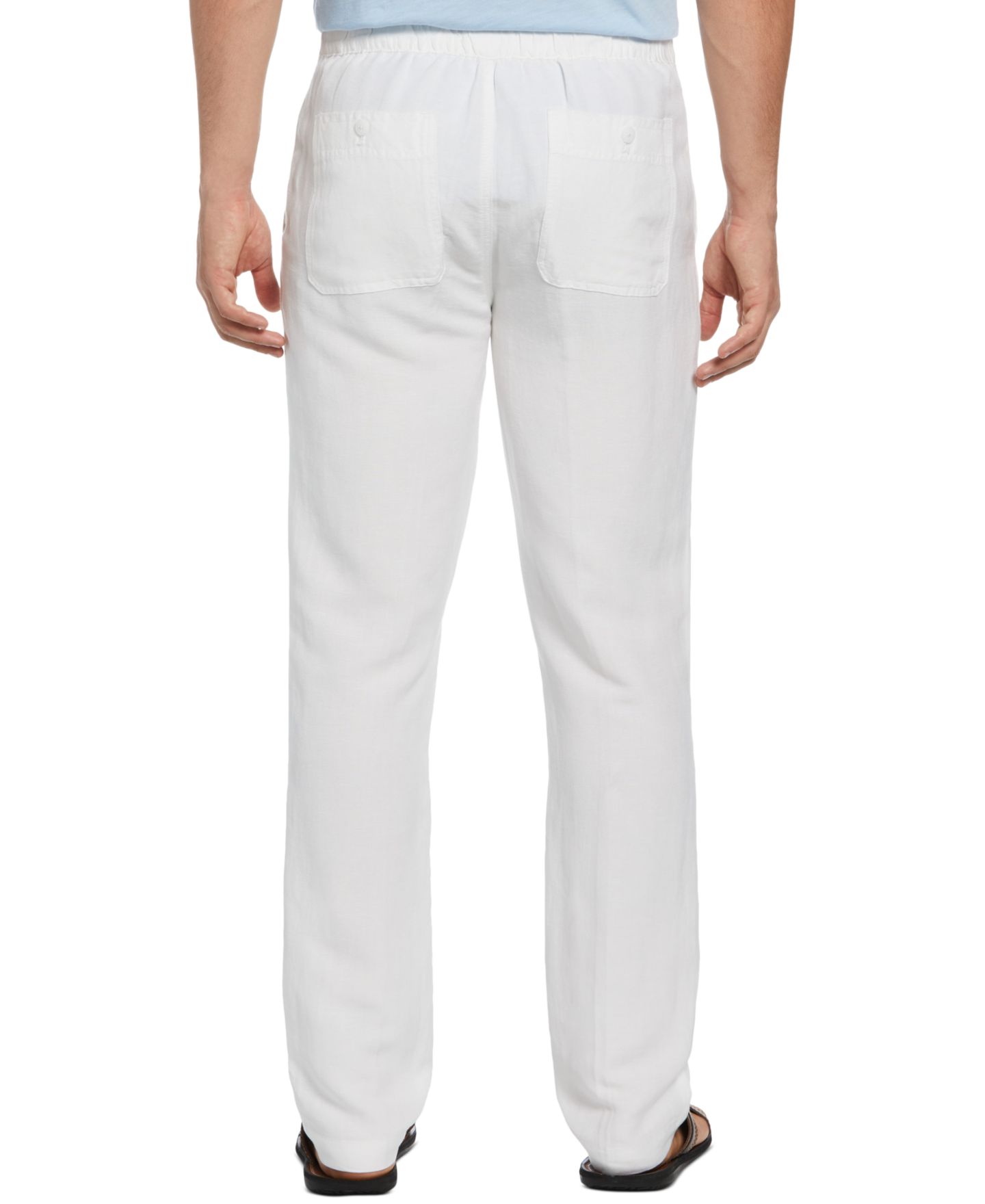 Мужские брюки Cubavera Big & Tall Linen Blend Core Drawstring Pant, цвет: Яркий белый — фото 2