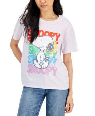 Peanuts - Juniors' Rainbow Snoopy T-Shirt