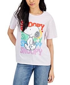 Juniors' Rainbow Snoopy T-Shirt