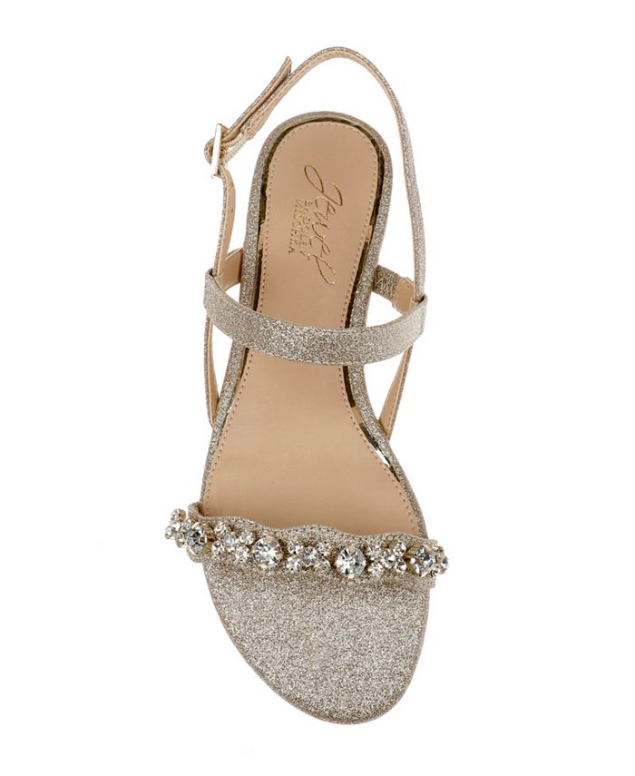 Jewel Badgley Mischka Women's Osmond Flat Evening Sandals & Reviews