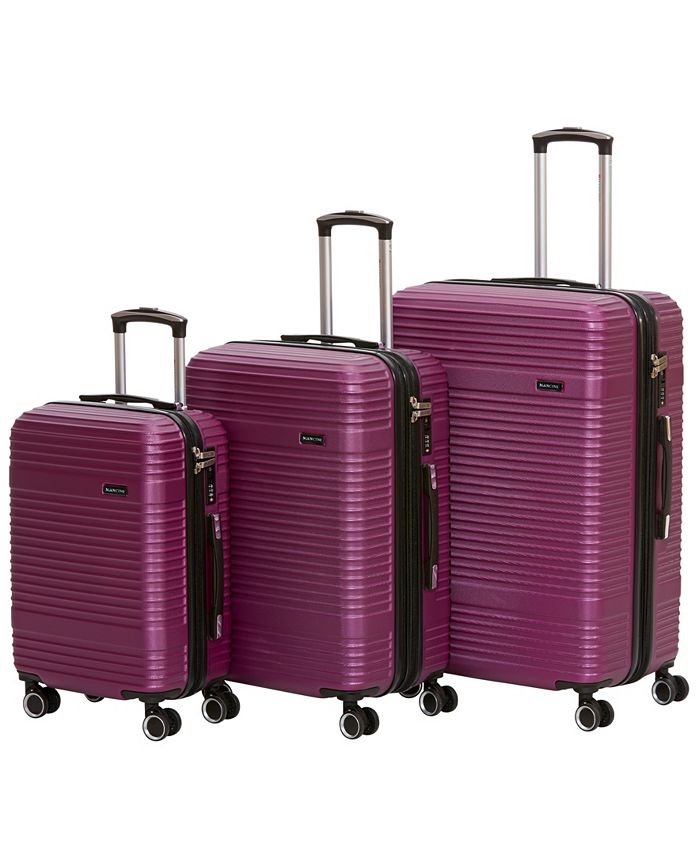 Mancini Perth Collection Lightweight Spinner Luggage Set, 3 Piece - Macy's