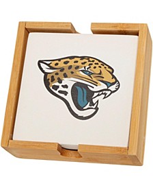 Jacksonville Jaguars Four-Pack Team Logo Square Coaster Set