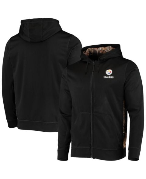 Мужское худи Dunbrooke Black, Realtree Camo Pittsburgh Steelers Decoy Tech Fleece Full-Zip
