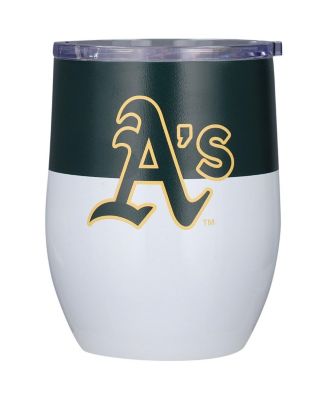 Oakland Athletics 16 oz Colorblock Stainless Steel Curved Tumbler