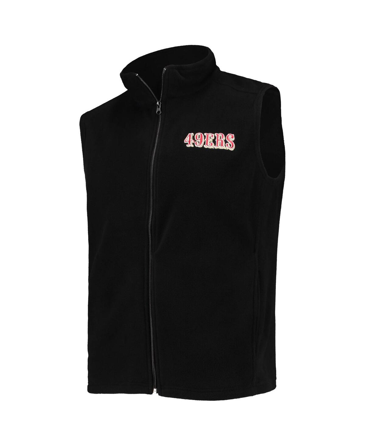Men's DunbrookeSan Francisco 49ers Houston Fleece Full-Zip Vest - Black