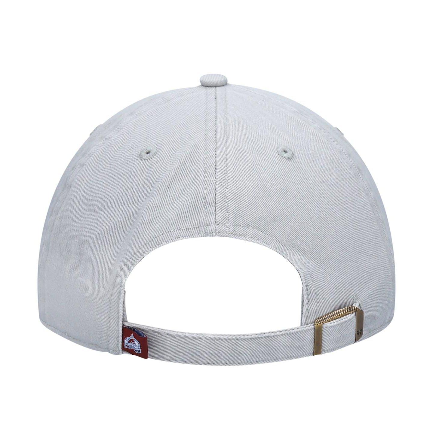 Мужская кепка '47 Brand Gray Colorado Avalanche Clean Up Adjustable Hat — фото 5
