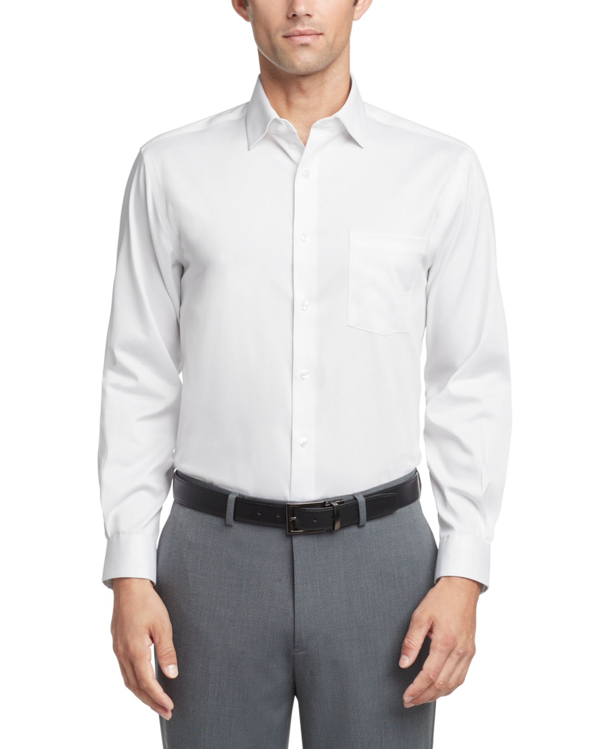 Men's Flex Collar Slim Fit Dress Shirt - White