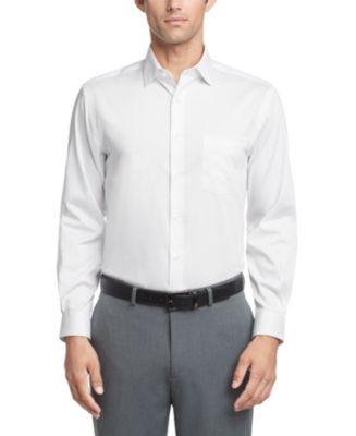 slim fit dress slacks Van Heusen Stain Shield FLEX Stretch Regular Fit Wrinkle Free Print In Ash