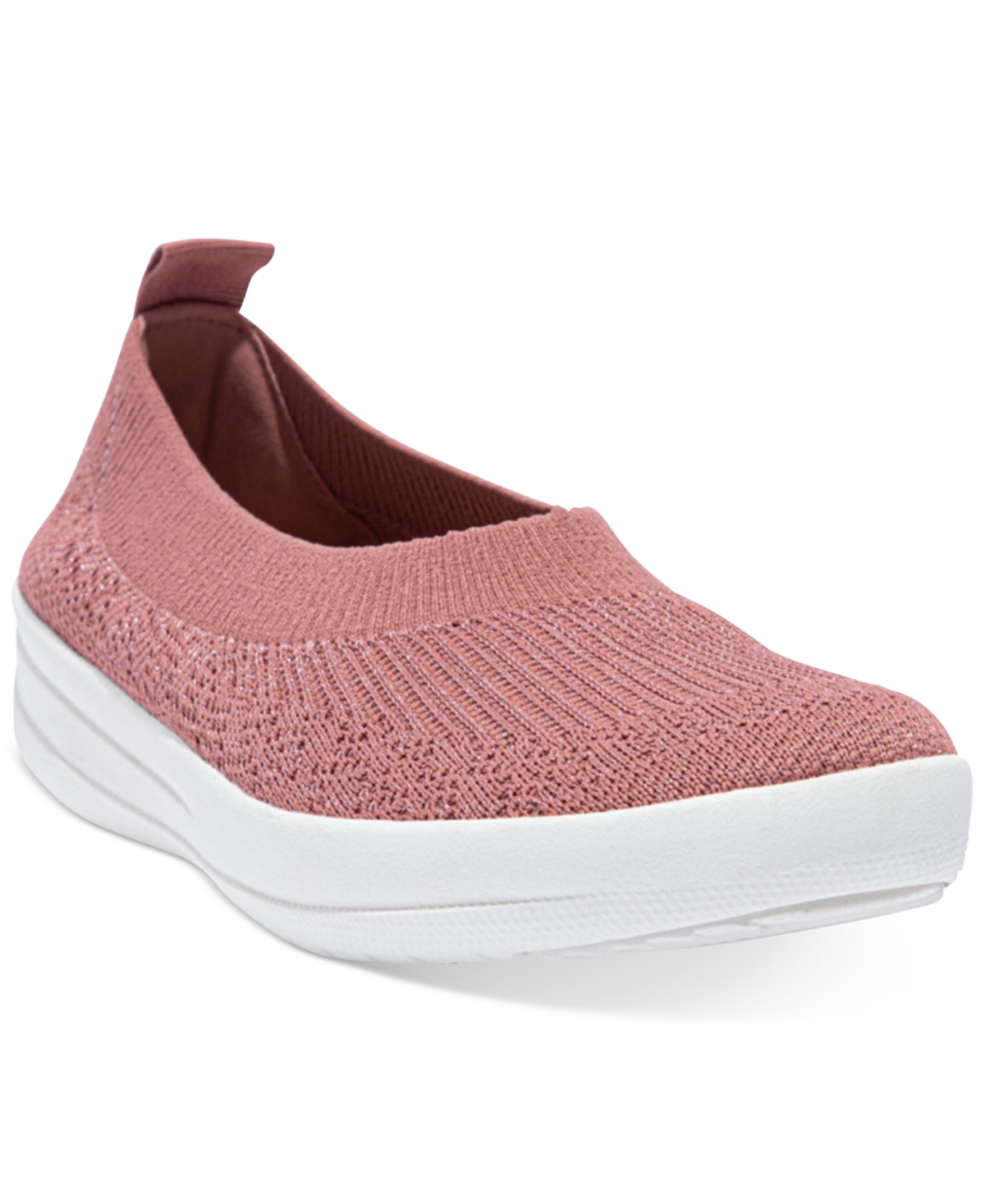 Fitflop Uberknit™ Crystal Ballerina Slip-on Sneaker In Warm Rose/rose Gold