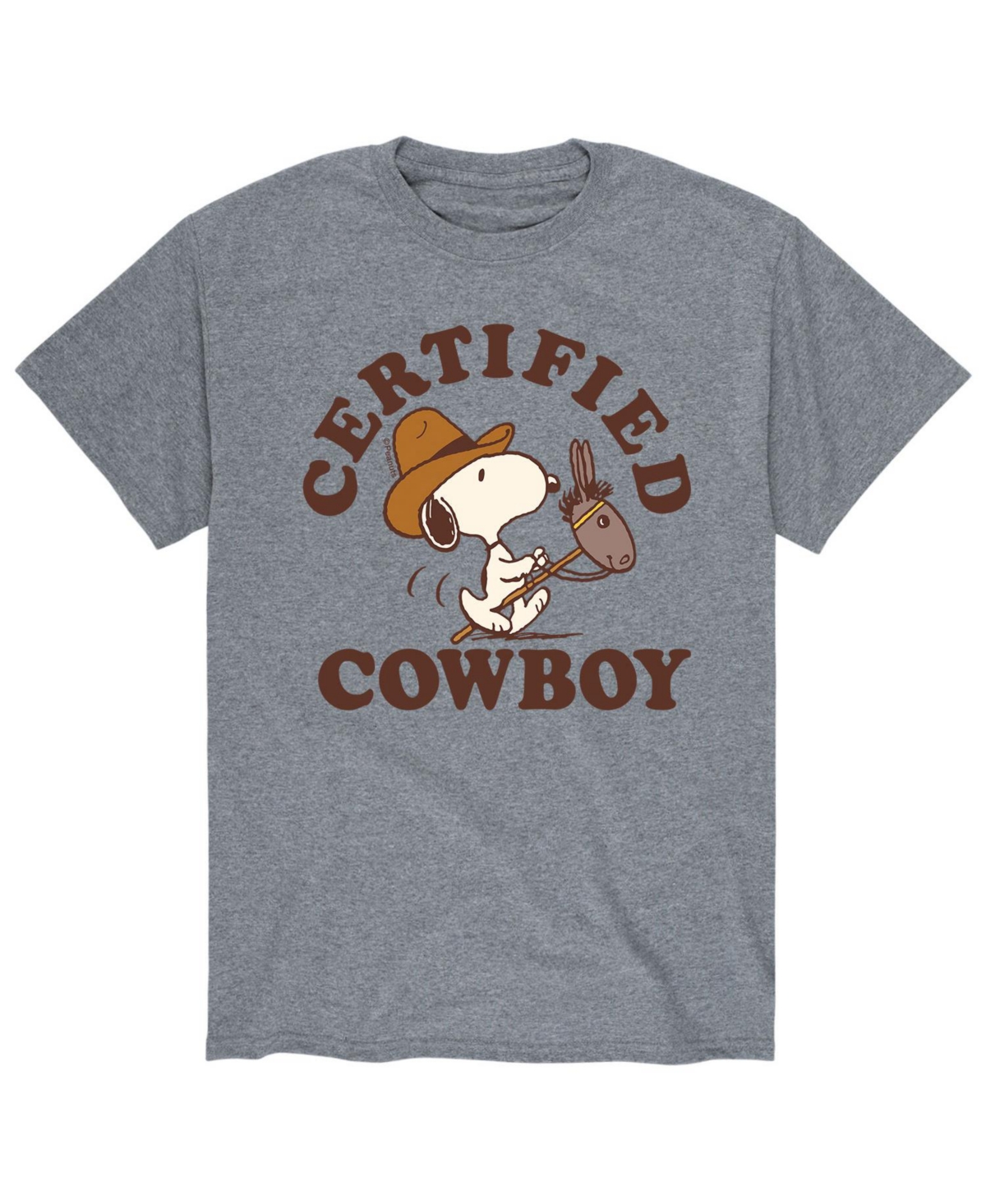 Men's Peanuts Certified Cowboy T-Shirt - Gray
