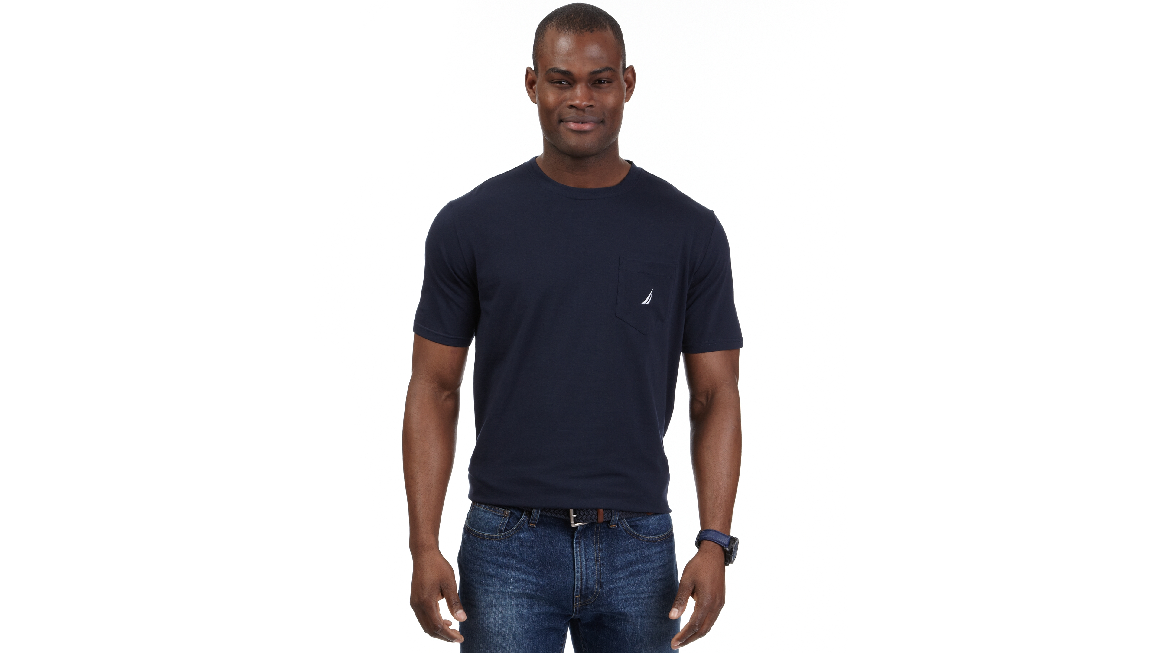 Nautica Men's Classic-Fit Solid Crew Neck Pocket T-Shirt