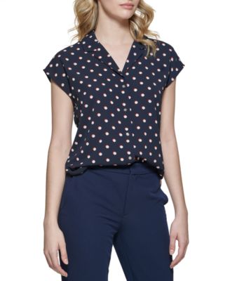 Polka Dot V-Neck Camp Shirt \u0026 Reviews 