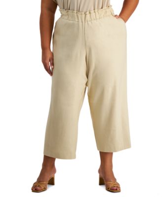 calvin klein plus size wide leg pants