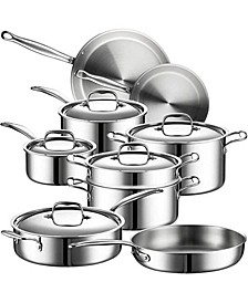 5 Ply Cookware with Lids Set, 14 Piece