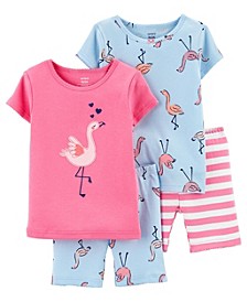 Baby Girls 4-Piece Snug Fit Pajama Set