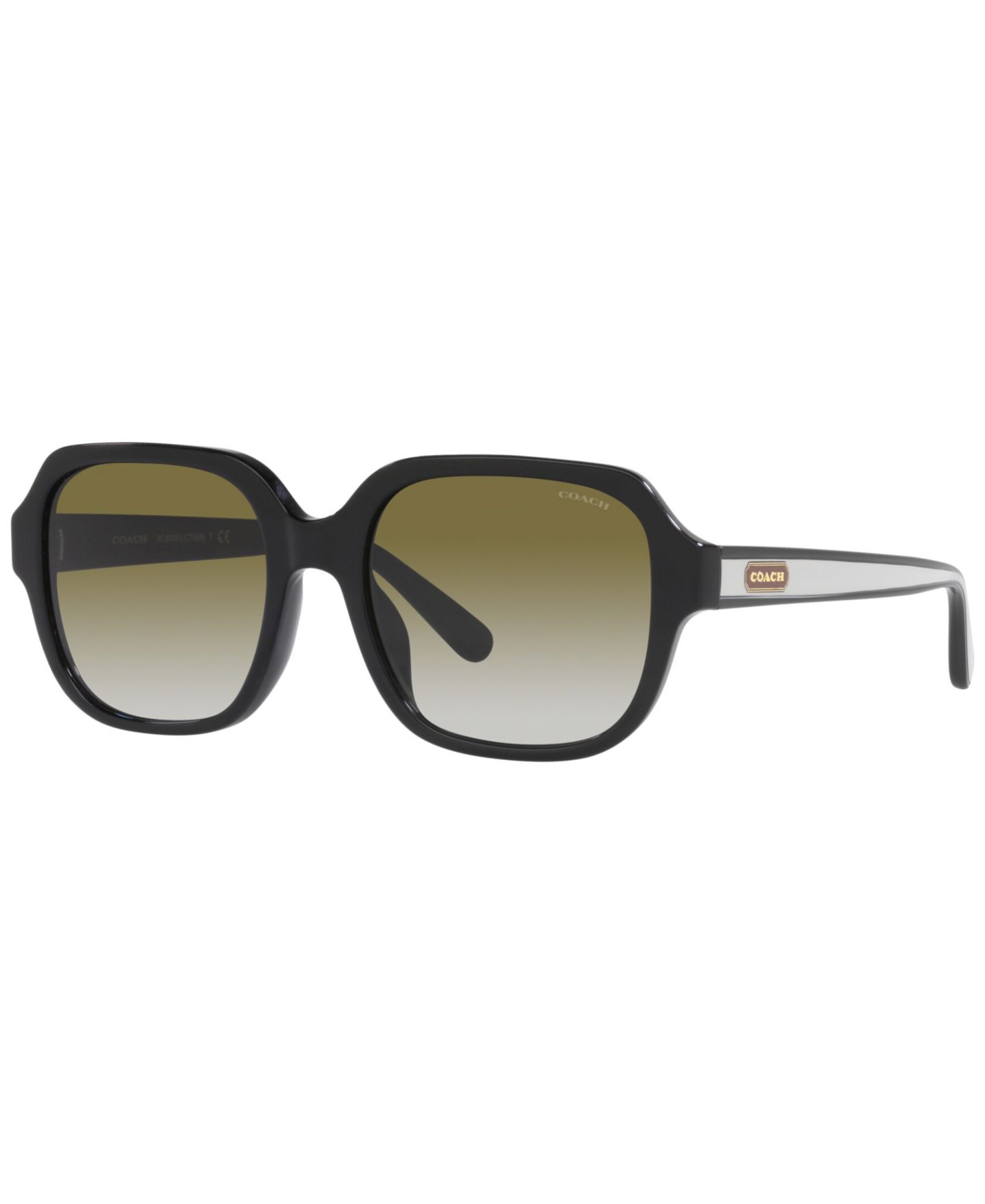 Женские солнцезащитные очки COACH Sunglasses, HC8335U C7989 53, цвет: Чёрный — фото 1