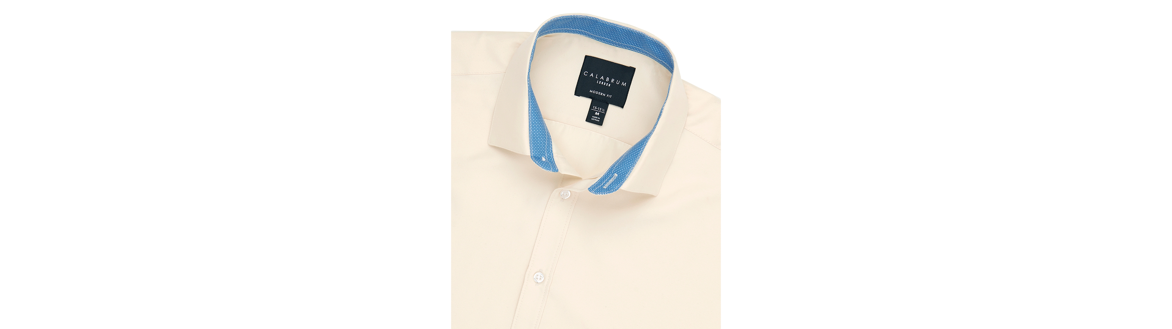 Calabrum Men's Regular Fit Solid Wrinkle Free Performance Dress Shirt