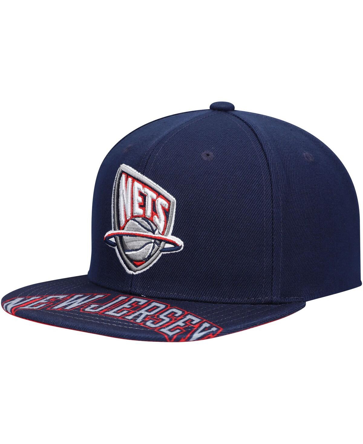 Men's Mitchell & NessNew Jersey Nets Hardwood Classics Swingman Pop Snapback Hat - Blue