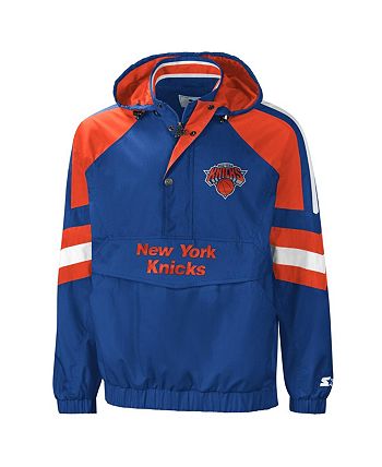 Starter Men S Blue And Orange New York Knicks The Pro Ii Half Zip Jacket Reviews Sports Fan Shop Macy S