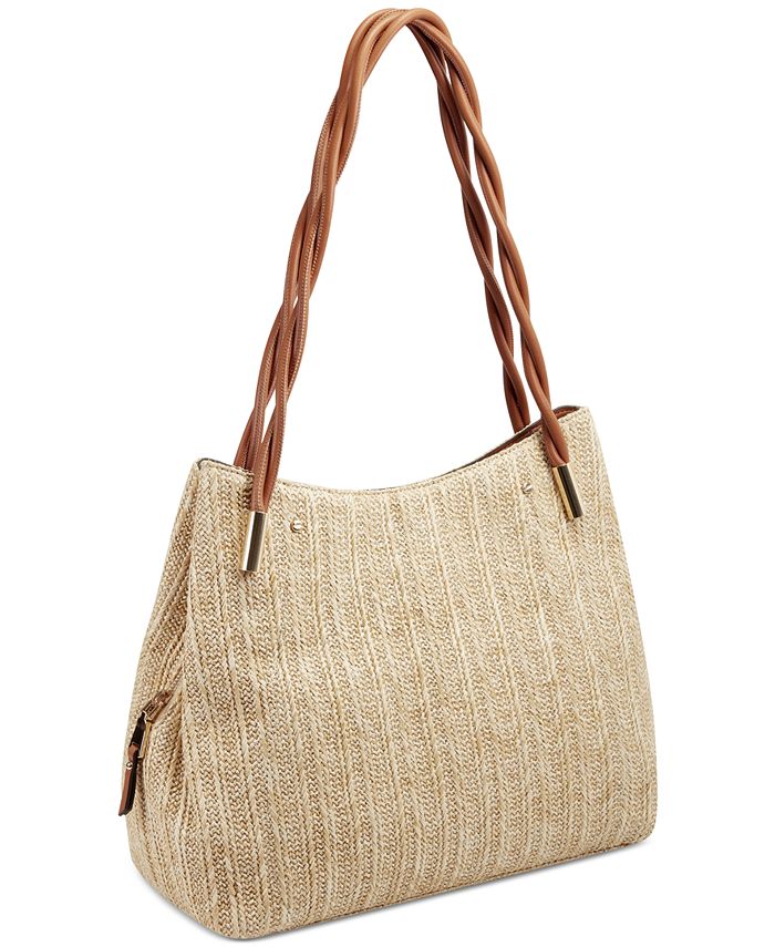 INC International Concepts Trippi Straw Tote, Created for Macy's - Macy's