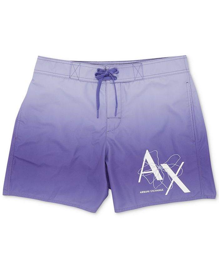 A|X Armani Exchange Men's Ombré Floral Logo-Print Board Shorts & Reviews -  Swimwear - Men - Macy's