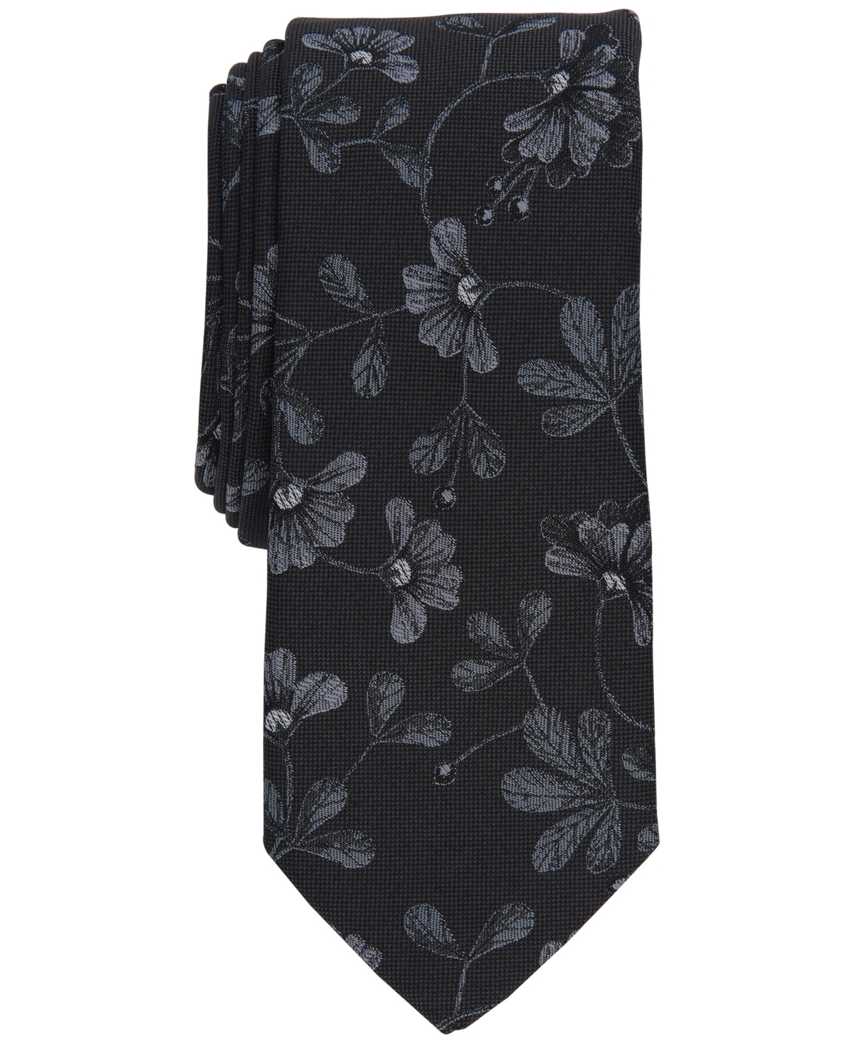 Bar Iii Men's Floral Tie, Created For Macy's In Charcoal | ModeSens