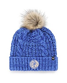 Women's Blue Dallas Mavericks Meeko Cuffed Knit Hat with Pom