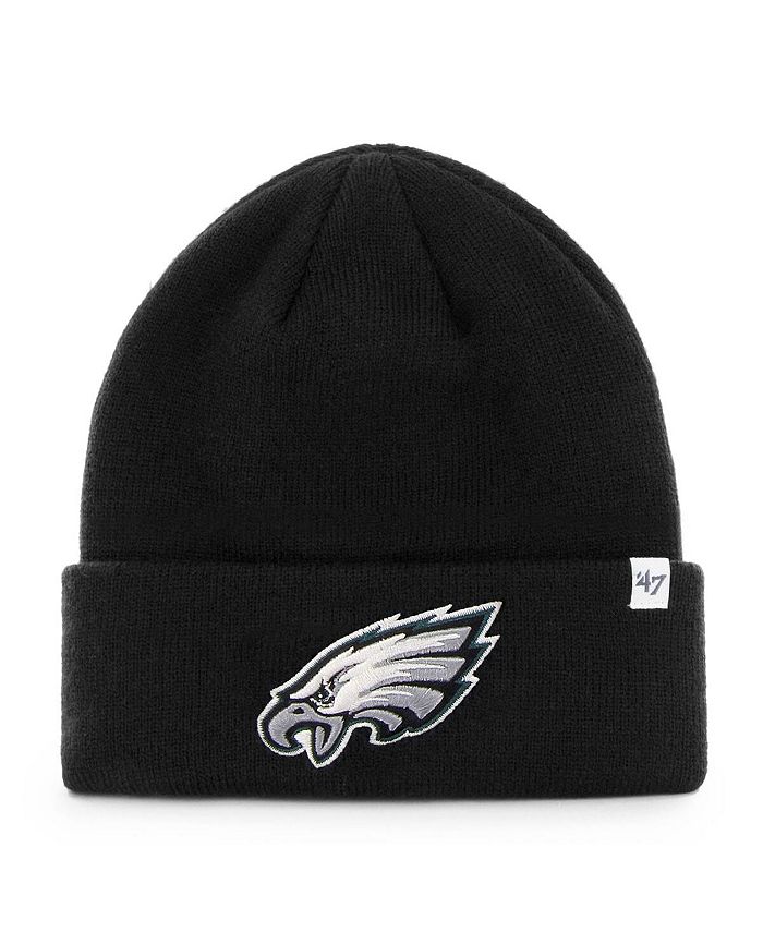 '47 Brand Men's Black Philadelphia Eagles Primary Basic Cuffed Knit Hat