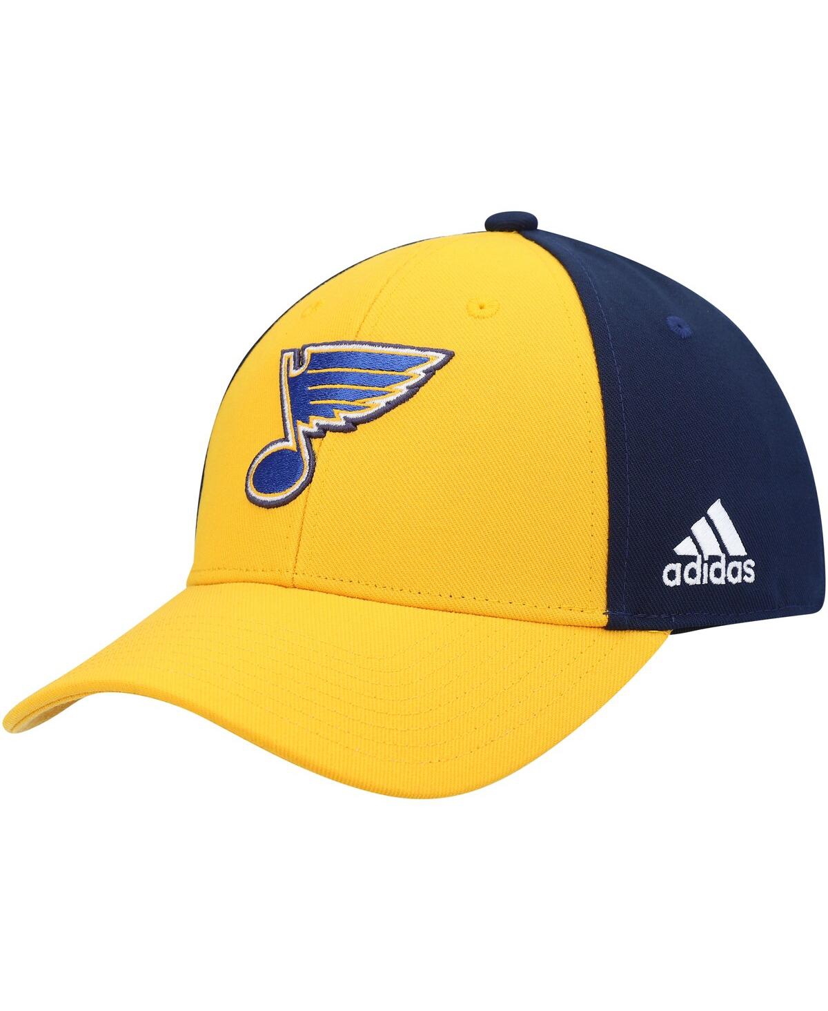Shop Adidas Originals Men's Gold, Navy St. Louis Blues Team Adjustable Hat In Gold,navy