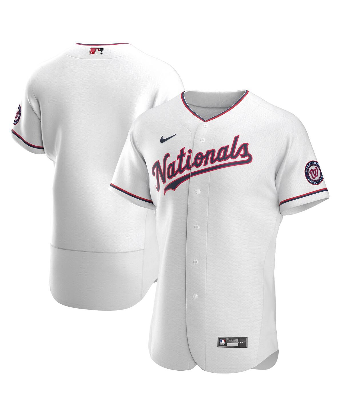 Men'sWashington Nationals Alternate Authentic Team Jersey - White