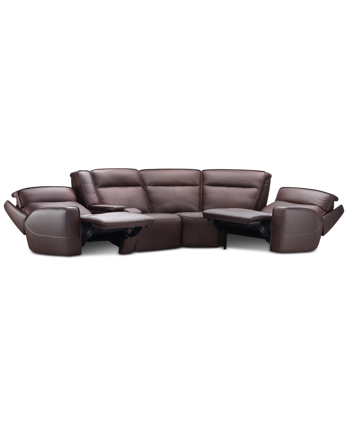 Closeout! Dextan Leather 5-Pc. Sectional with 2 Power Recliners and 1 Usb Console, Created for Macy's