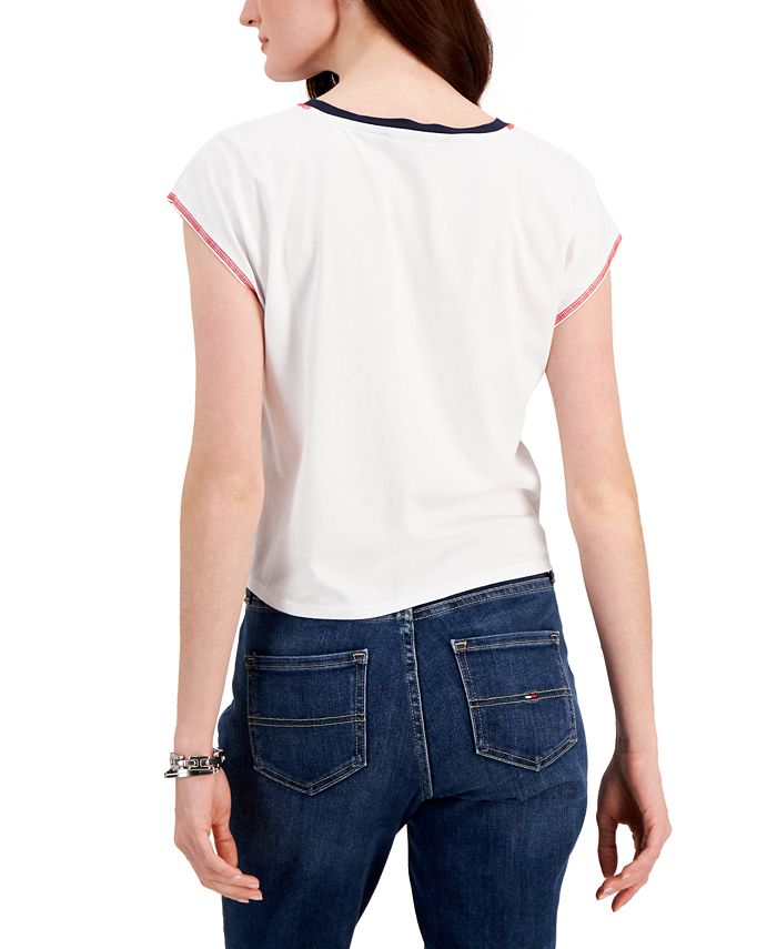 tommy hilfiger tie front shirt