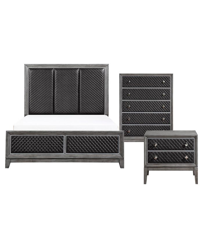 Furniture Meredith 3pc Bedroom Set (Queen Bed, Chest & Nightstand) Macy's