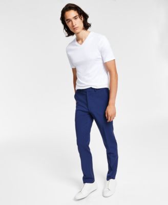 Calvin Klein - Men's Skinny Fit Infinite Stretch Charcoal Suit Pants