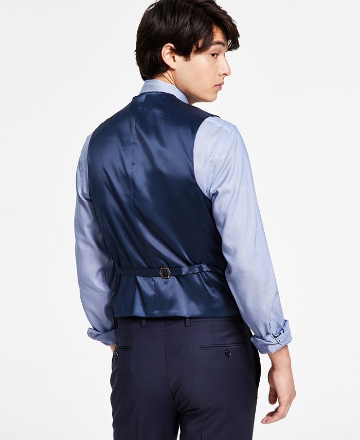 Calvin Klein - Men's Slim-Fit Stretch Solid Suit Vest