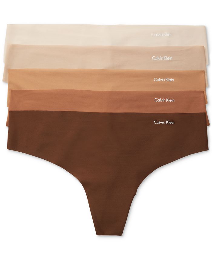 Calvin Klein Invisible Thong 5-Pack QD3556 & Reviews - All Underwear -  Women - Macy's