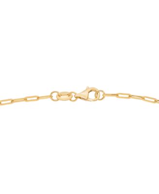 Paperclip Link 16" Chain Necklace in 14k Gold