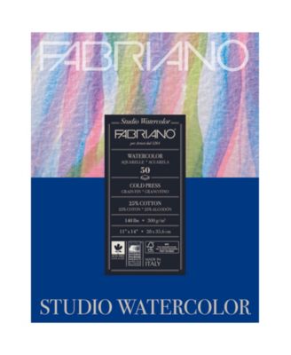Fabriano Studio Watercolor Pad, Cold-Press, 11" x 14" , 140 lbs, 50 Sheets